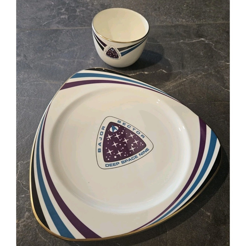 Pfaltzgraff Star Trek Deep Space Nine Plate And Cup Limited Edition 1993